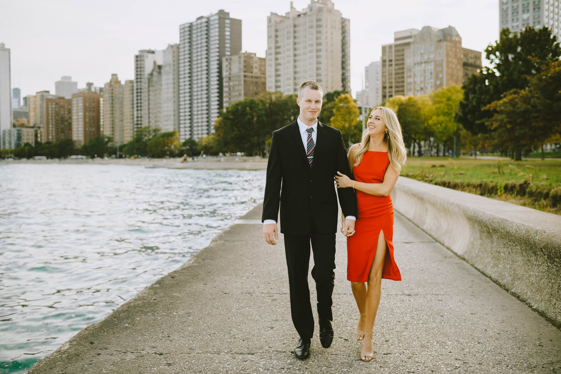 north avenue beach engagement light and bright true color photographer