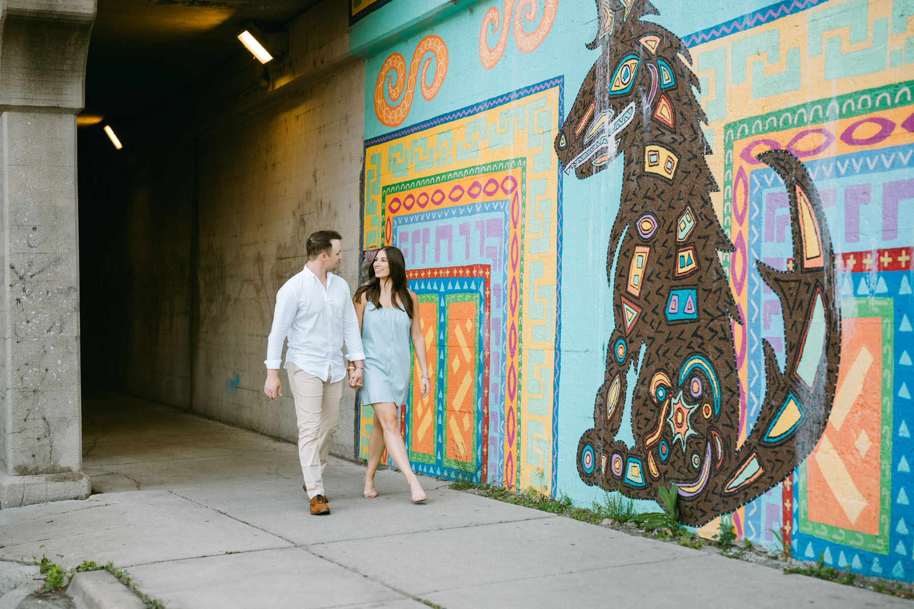 606 trail engagement summer light and bright photography