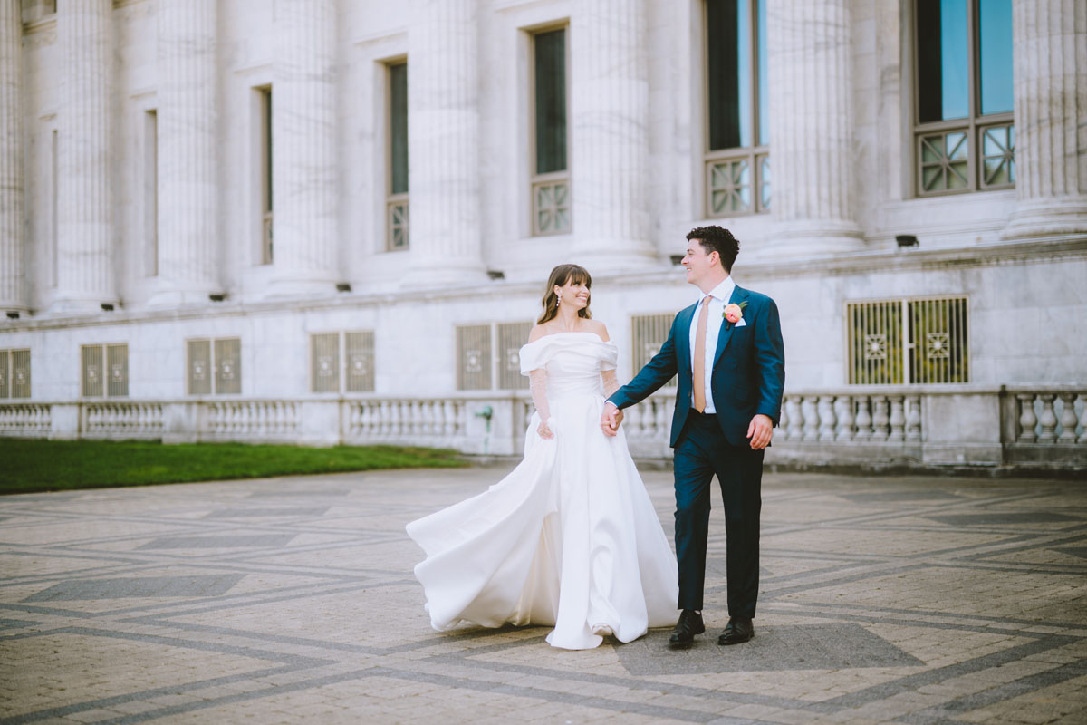 museum campus wedding light and bright photography