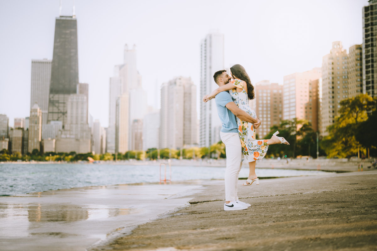 north avenue beach engagement light and bright photographer