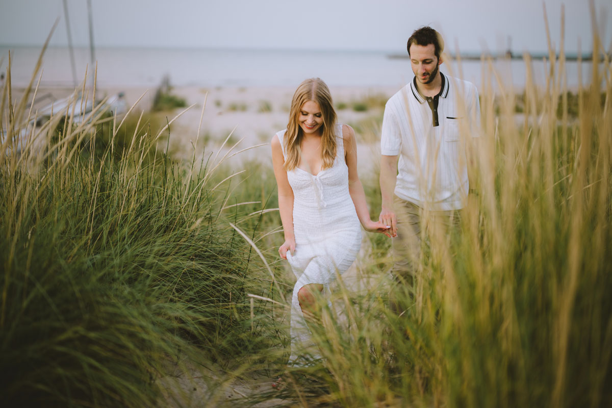 montrose beach engagement light and bright photography