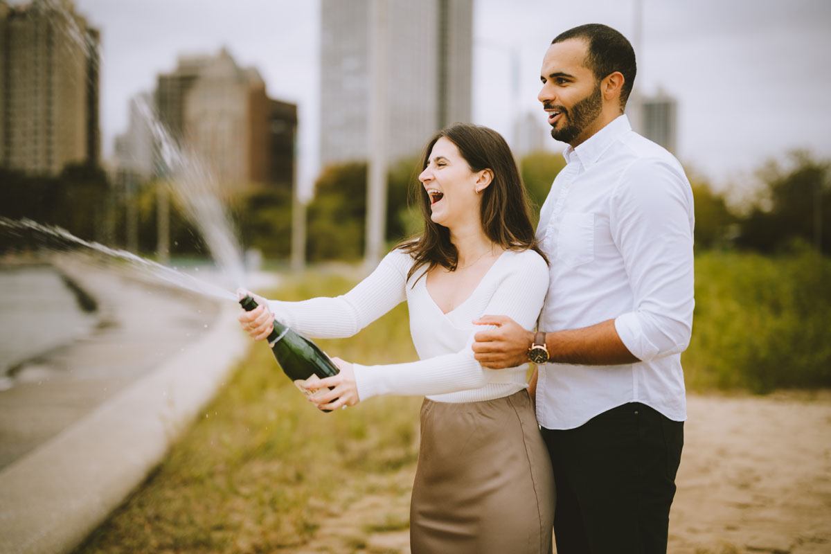 north avenue beach engagement light and bright photography