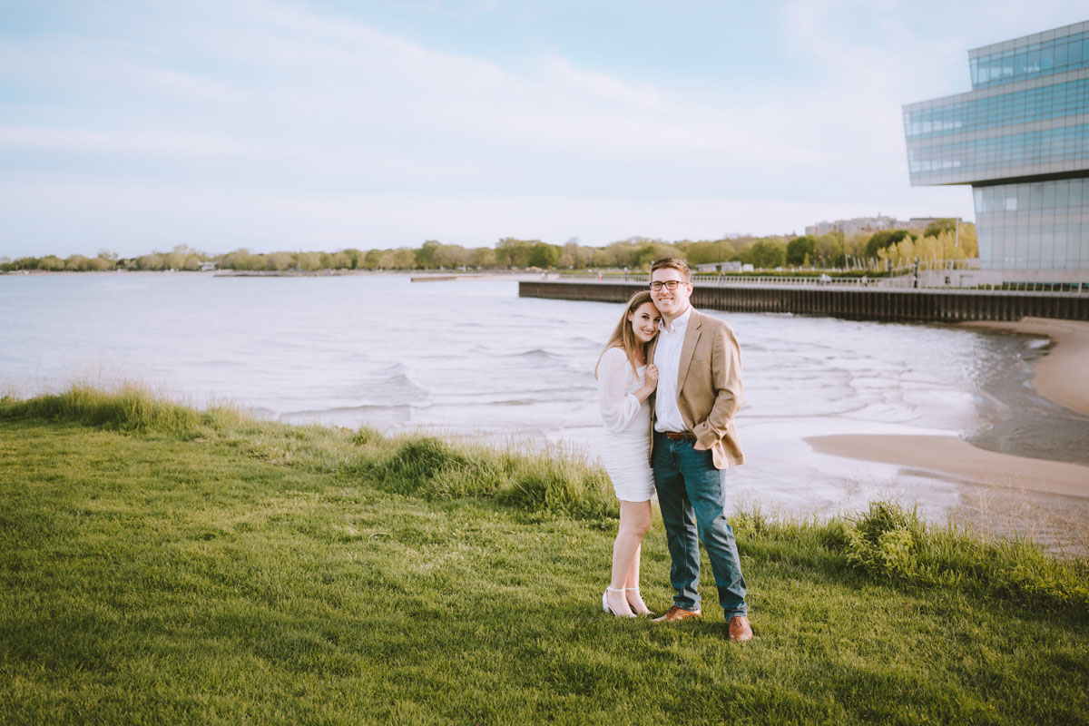 northwestern campus engagement shoot light and bright photographer