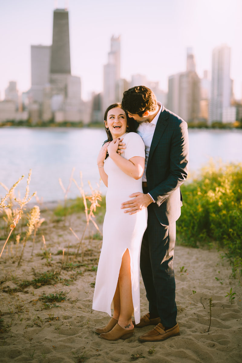 north avenue beach dreamy chicago engagement photographer light and bright true color