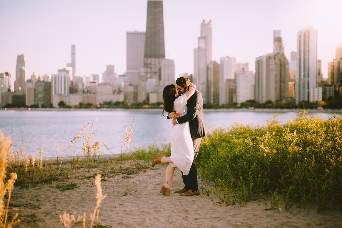 north avenue beach dreamy chicago engagement photographer light and bright true color