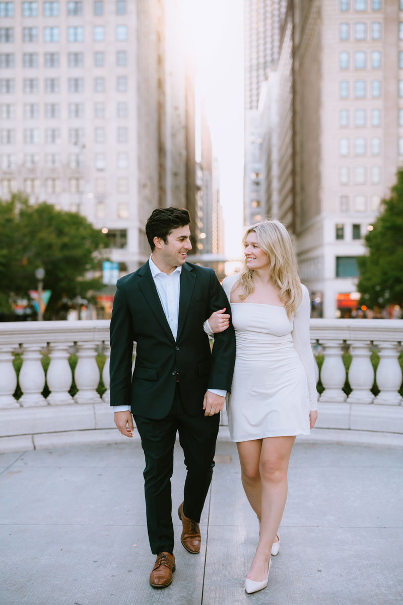 millennium park engagement shoot light and bright true color photographer