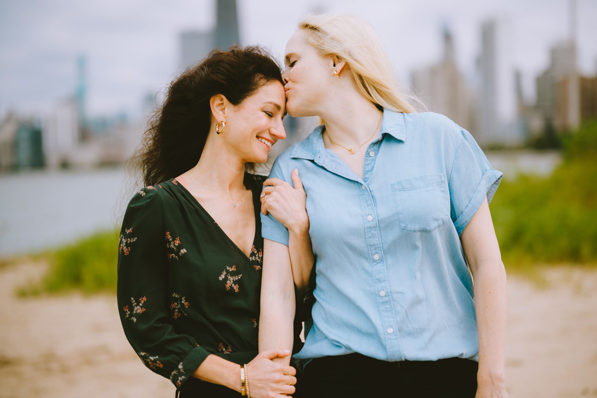 dreamy same sex north avenue beach engagement light and vibrant photographer